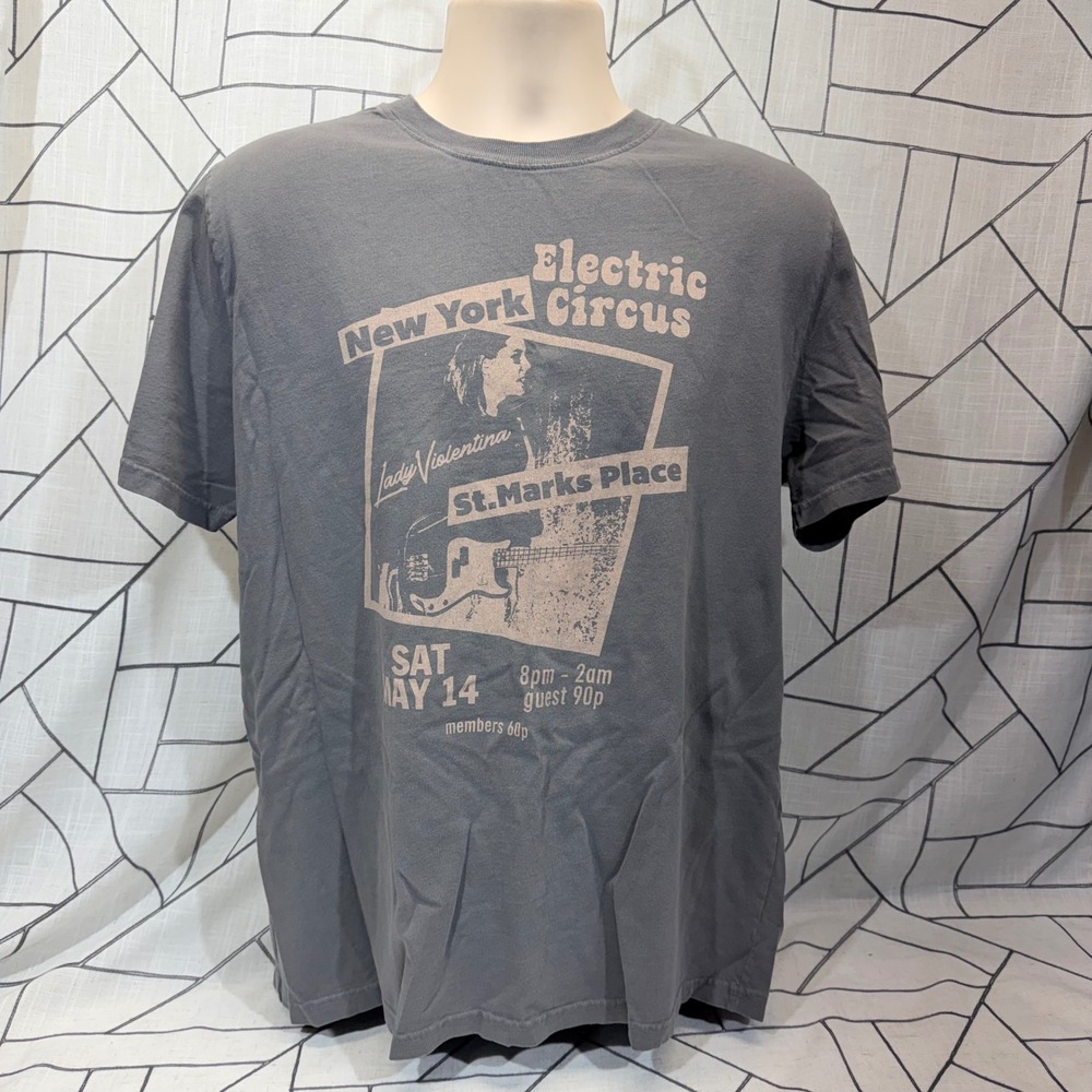 John Galt Graphic T-Shirt One Size Gray Electric Circus New York St Marks Place